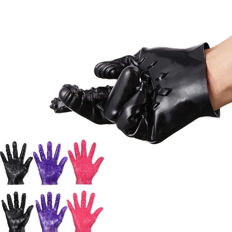 Перчатки для мастурбации эротический Стимулятор клитора вагины фаллоимитатор