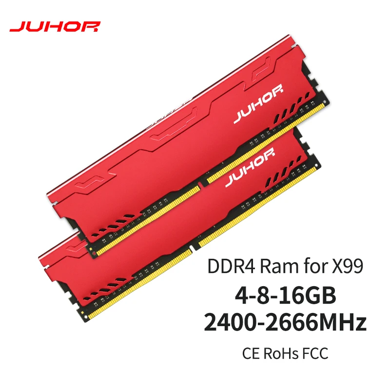 JUHOR Ram DDR4 2400MHz 2666MHz 4GB 8GB Memoria Desktop DIMM DDR4 For X99 Motherboard Memory