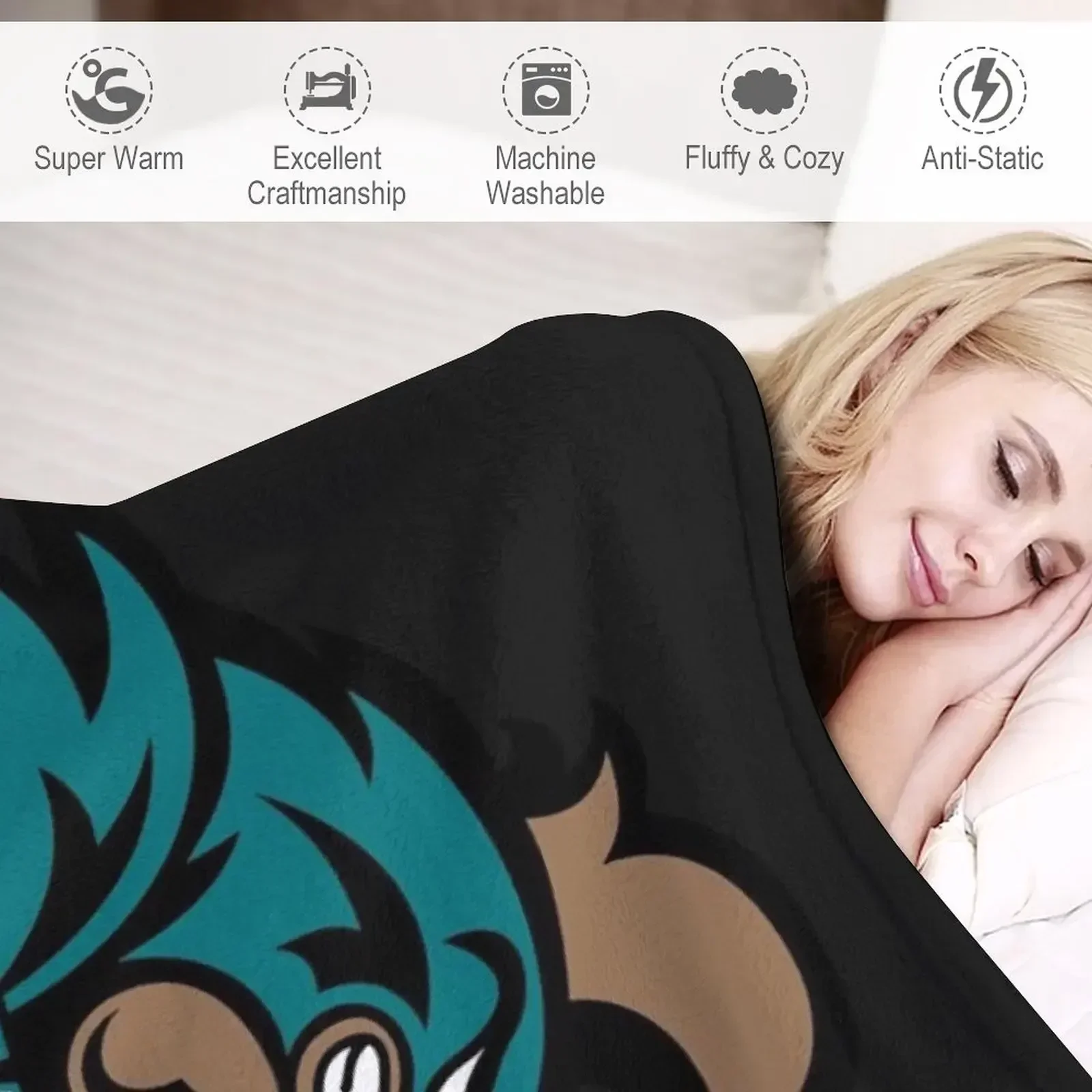 Футболка Coastal Carolina Chanticleers Essential одеяло теплое зимнее лохматое