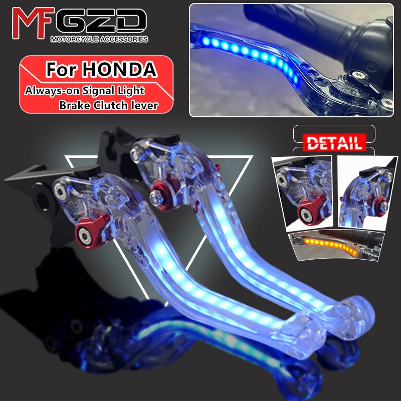 

New Motorcycle Accessories Light-up Signal Turn light Adjustable Brake clutch levers Handle For HONDA CB1000R CBR600RR CBR1000RR