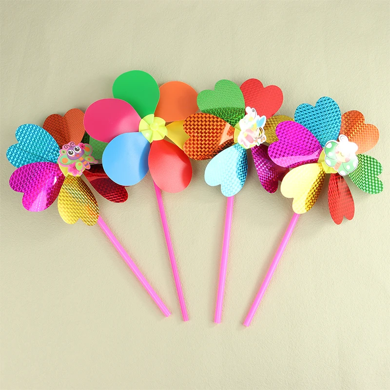 

1Pc Colorful Flower Windmill Butterfly Bee 3D Pinwheel Home Garden Decoration Wind Spinner Whirligig Yard Decor Outdoor Kid Toy
