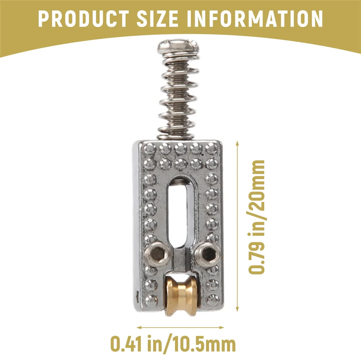 6 Roller Bridge Tremolo Saddles With Wrench For Fender Strat Tele Electric Guitar Chrome Color