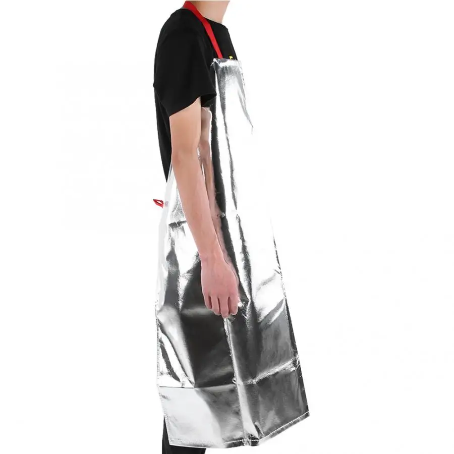 500 Degree Heat Insulation Anti-fire Apron Anti-scalding High Temperature Resistant Aluminum foil Anti-radiation New | Безопасность и