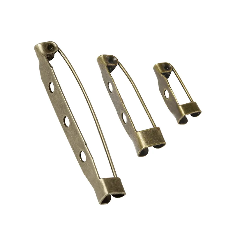 

50pcs 15/20/30/45mm Rhodium Brooch Clip Base Pins Safety Pins Brooch Settings Blank Base For DIY Jewelry Making Supplies