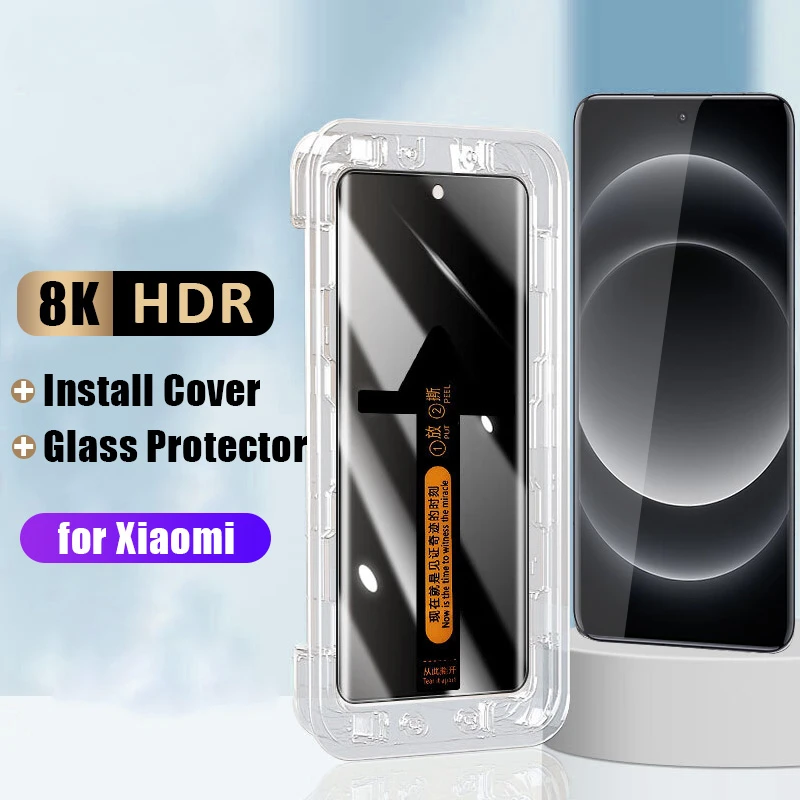 3D изогнутое антишпионское стекло для Xiaomi 14 Ultra 13 10 11 12s Pro Защитная пленка экрана