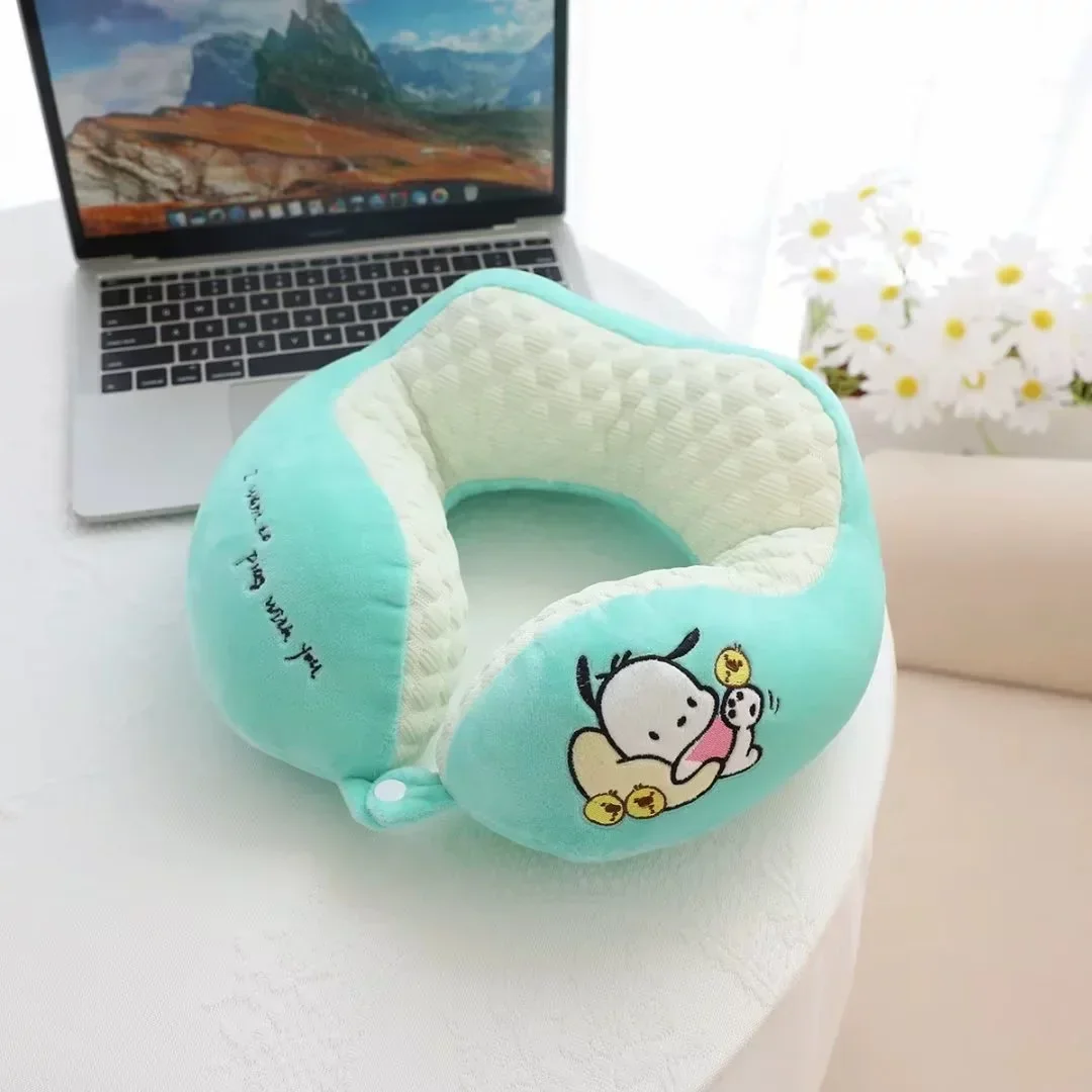 Фото Sanrio My Melody мультяшная Подушка для сна офисная портативная дорожная подушка для шеи Студенческая Подушка U-образная Шейная подушка №4