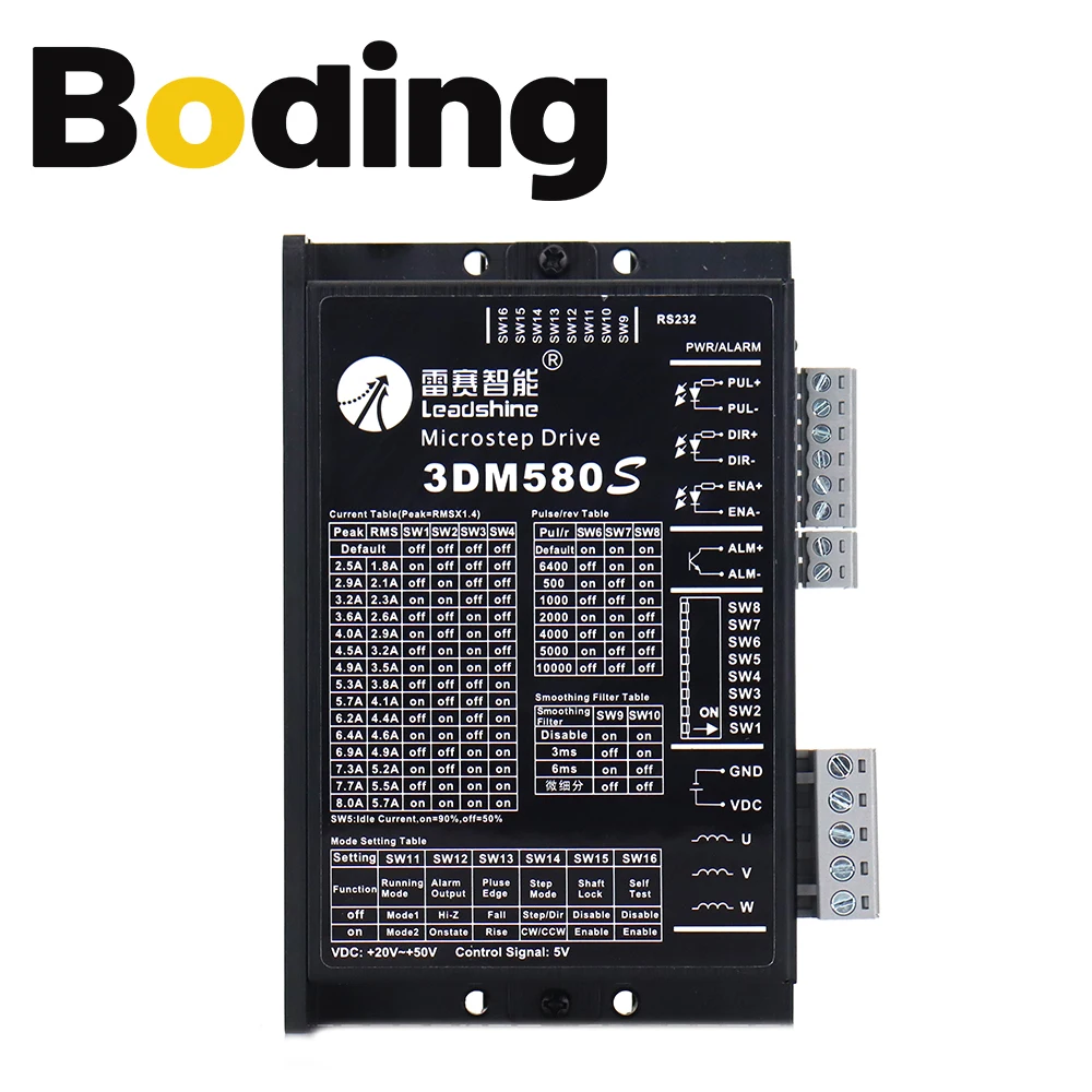 Шаговый двигатель Leadshine Nema23 573s09-l 573s15-l 0 9 нм 1 5 и шаговый драйвер 3dm580s