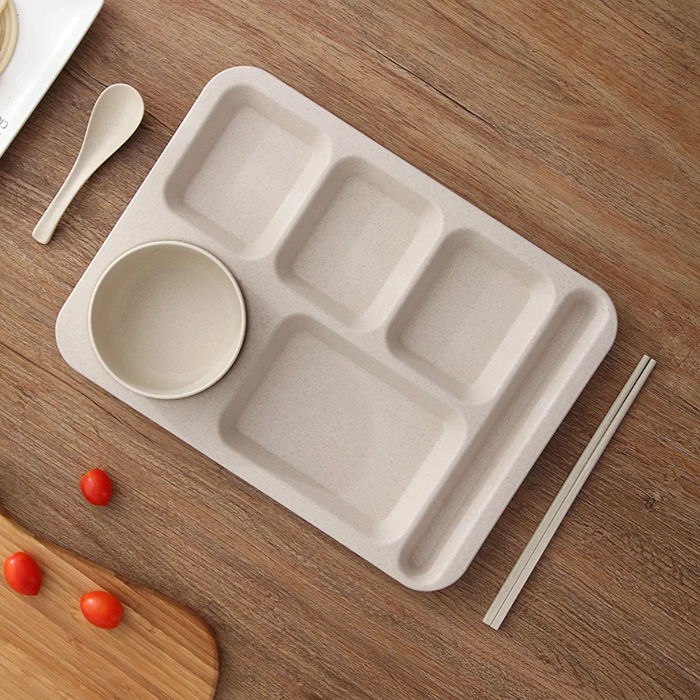 

Plate Divided Plates Tray Compartmentserving Traysforfruit Dish Baby Portion Control Bowl Section Dinner Toddlers