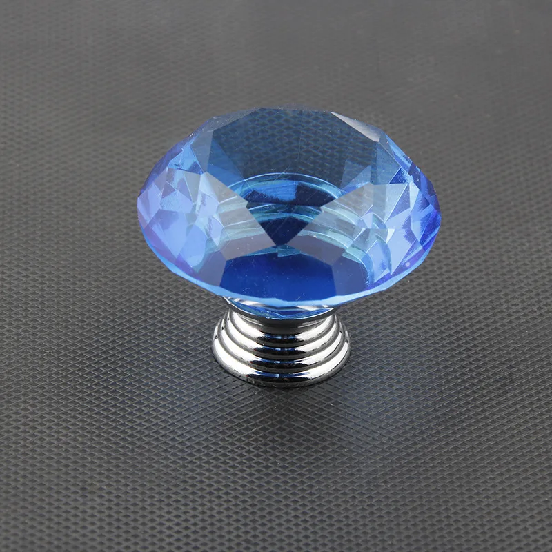 

Diamond Crystal Handle/multi-color/wholesale Custom-made Closet Door Handle 40mm Blue Door Handles for Interior Doors