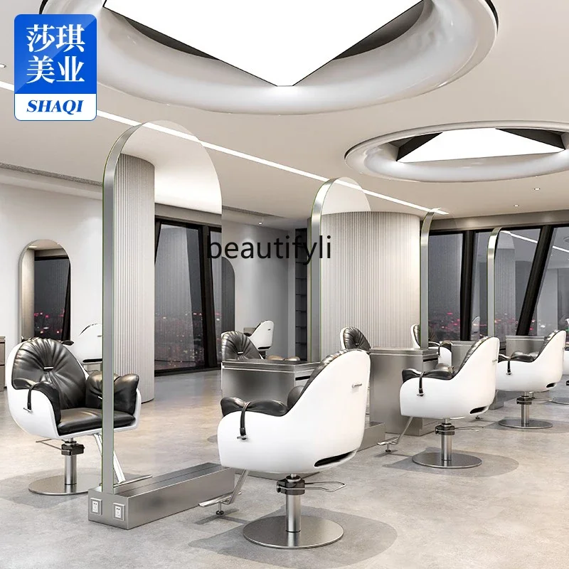 Зеркало для парикмахерской напольное зеркало из нержавеющей стали с