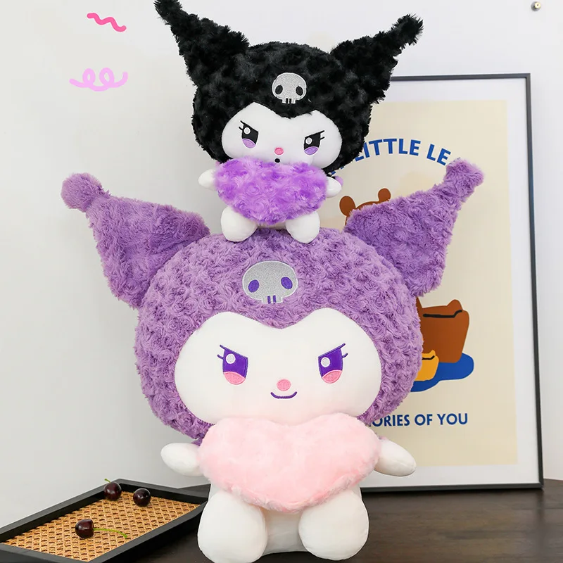 

Новинка Sanrio аниме периферийная любовь Kuromi плюшевая игрушка кукла модная игрушечная Подушка украшение подарок на день рождения для девочек