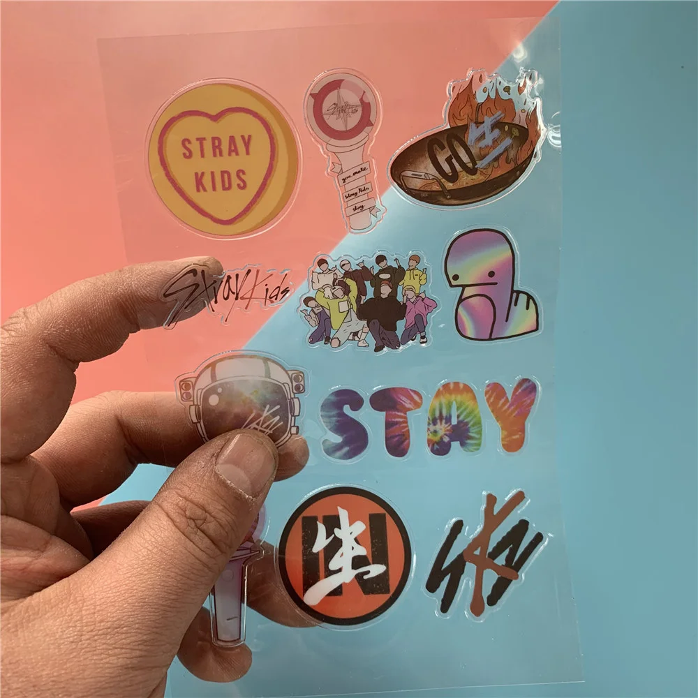 

Kpop Novelty Stray Kids High Quality Street Children's Cute Stickers For Ateez Aesthetic Decals Toys Cool Graffiti