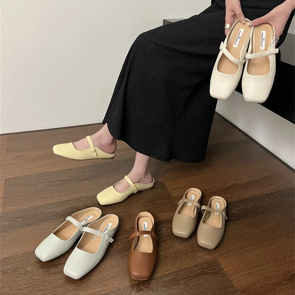 

Шлепанцы женские с круглым носком, Повседневная пляжная обувь без застежки, сланцы, мюли на Плоском Каблуке, цвета хаки, зеленый, коричневый, белый, желтый, 39