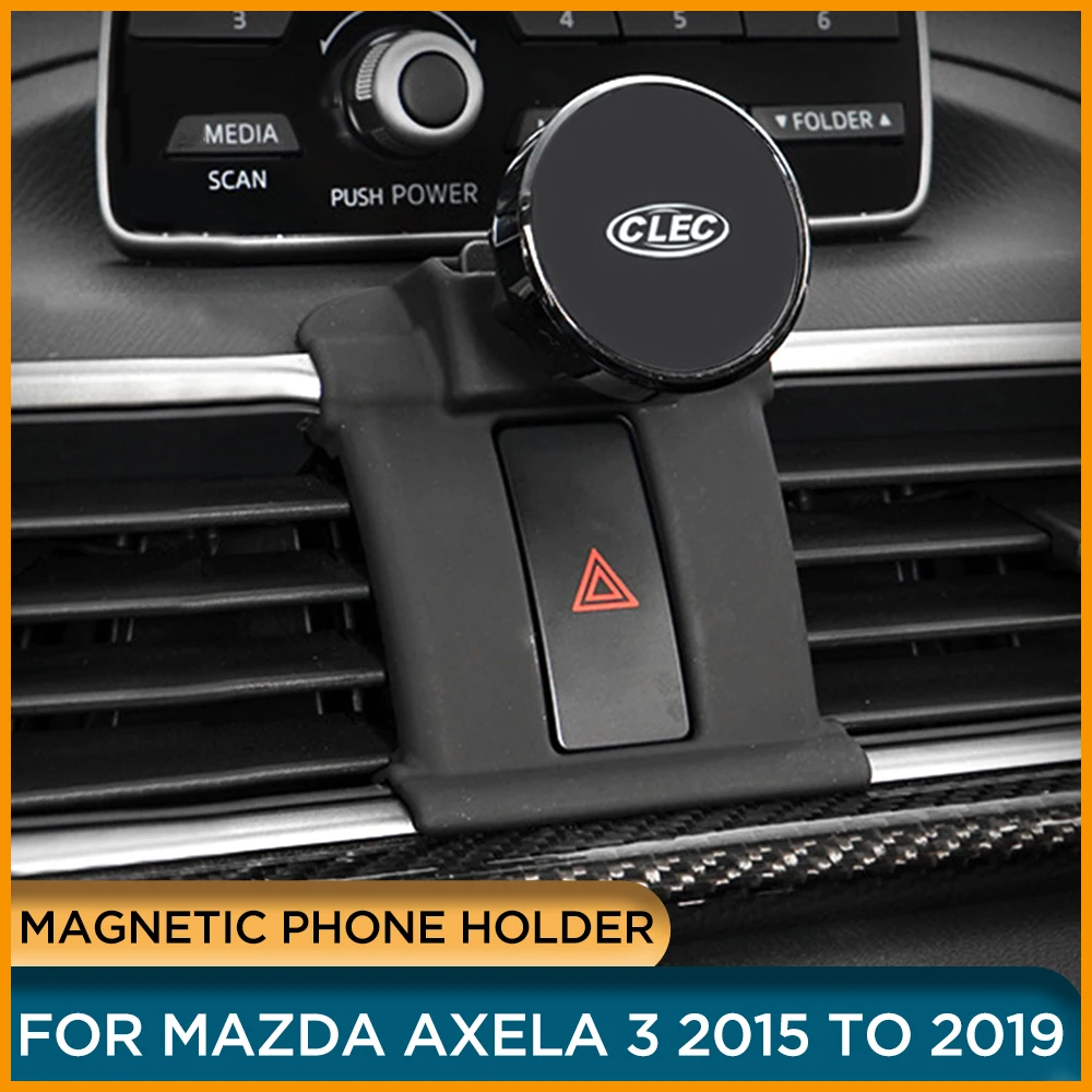 Soporte magnético para teléfono para Mazda Axela 3 2019 2018 soporte de teléfono para rejilla de ventilación de coche para Mazda Axela 3 2014 2015 2016 2017