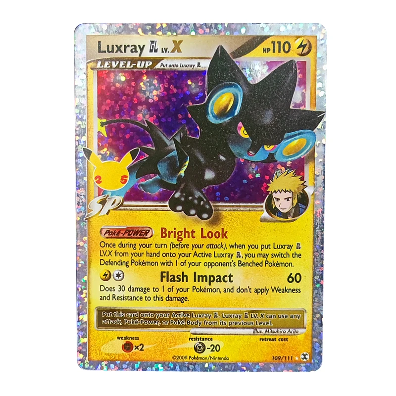 Карты покемона гардана Mew PTCG празднование 25-й годовщины гархомп Luxray сделай сам