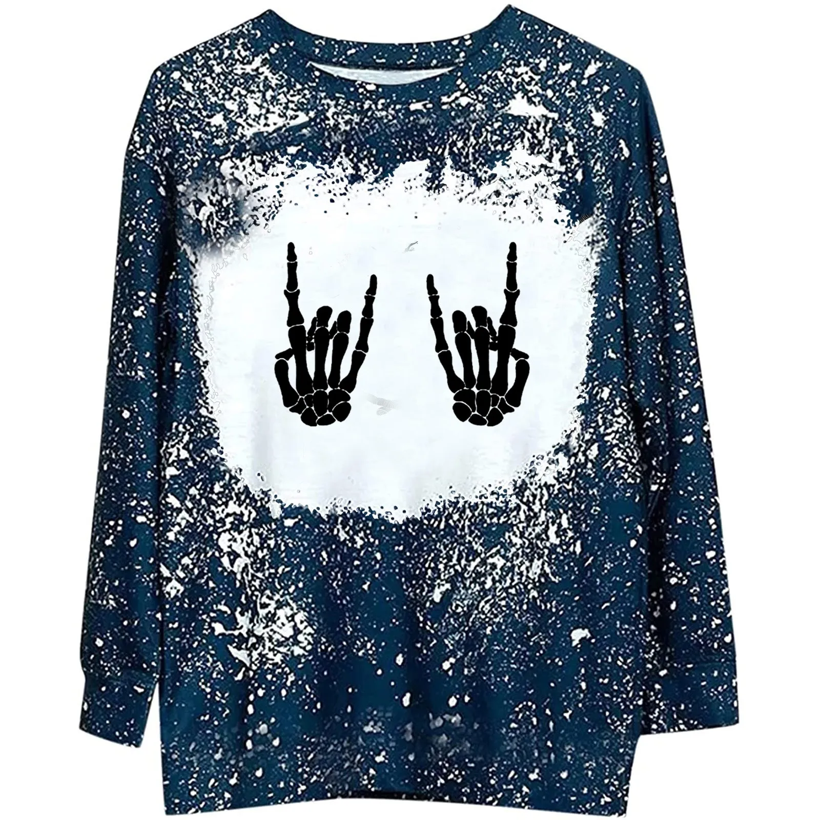 Женская рубашка с длинным рукавом круглым вырезом |