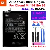 2022 years 100 original high qulity 4820mah bm4w battery for xiaomi mi 10t lite 5g batteries free tools
