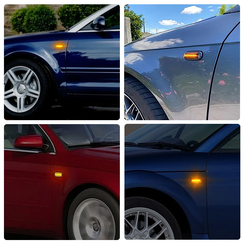 Для Audi A3 S3/8P A4 S4/RS4 A6 S6/RS6 A8 TT прозрачные и дымчатые линзы светодиодные боковые