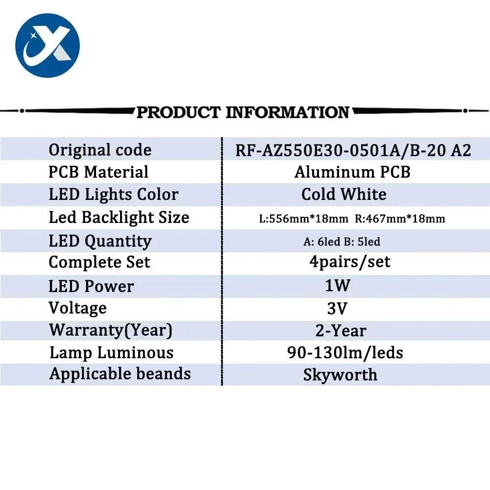 5 компл. светодиодная лента для подсветки телевизора 55UJ6200 55LJ620V 55UJ6300 LC550EGJ AZ550E30