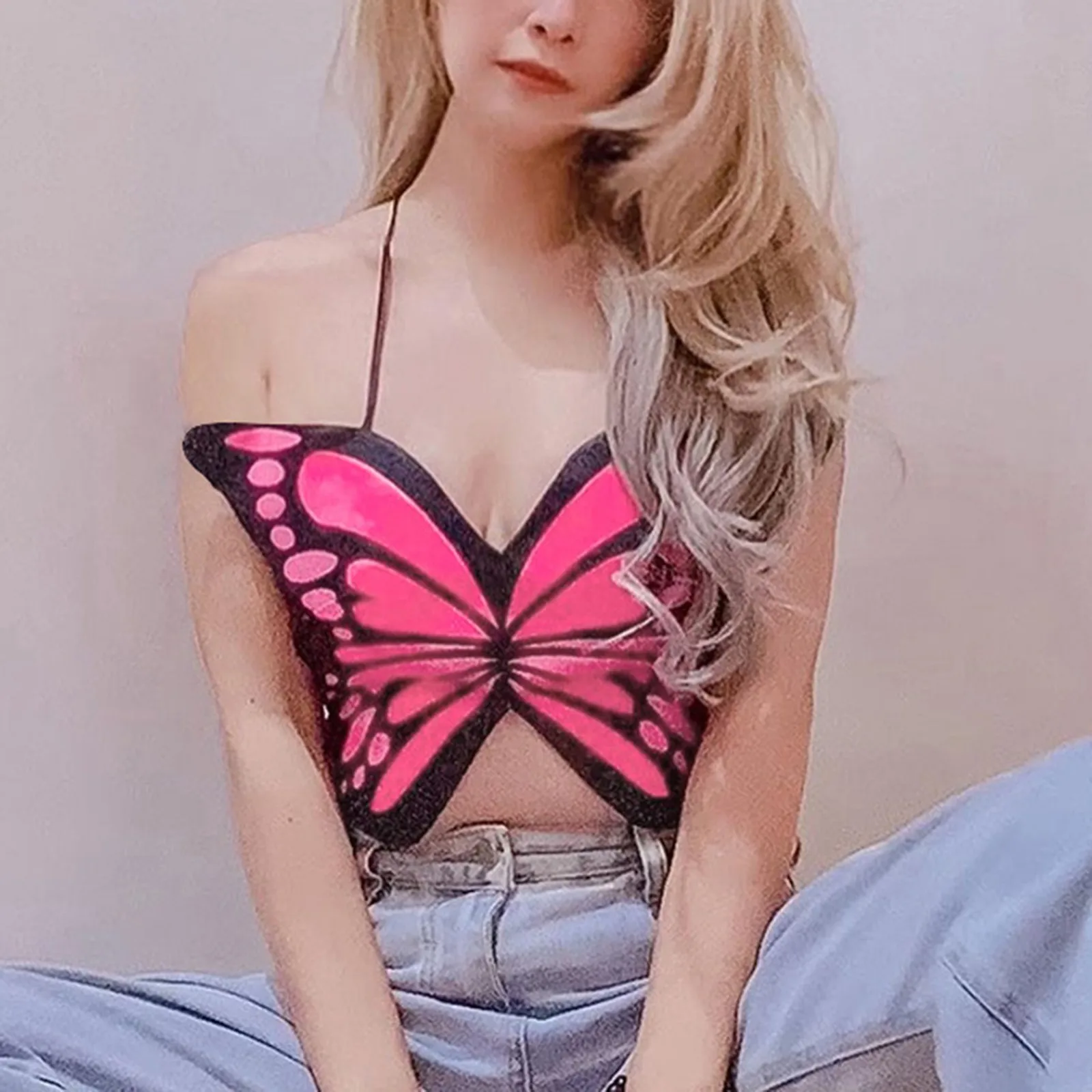 

Sexy Y2K Top Women Party Crop Top T Shirts