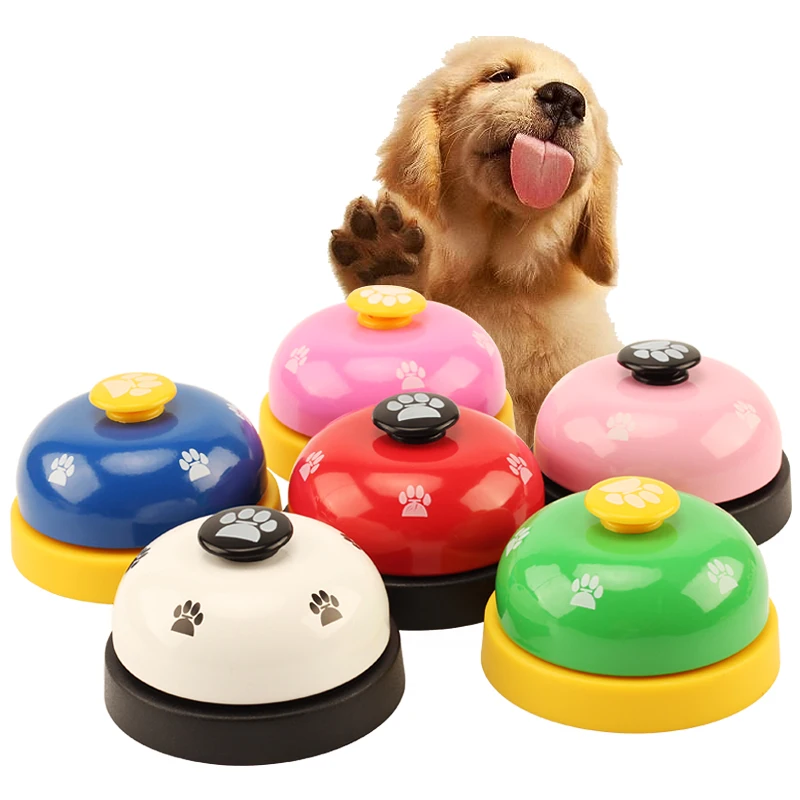 

Pet Toy Training Called Dinner Small Bell Footprint Ring Dog Toys for Teddy Puppy Pet Call Puppy Accessories Pet Toys