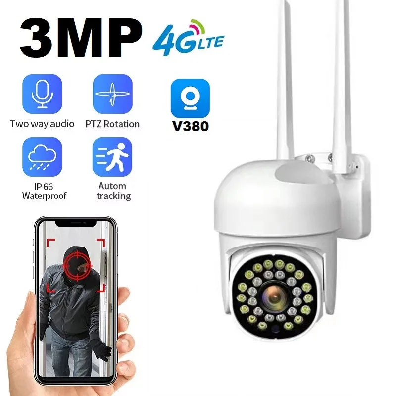 

3MP Full Color Outdoor Waterproof WIFI Surveillance Camera Two-way AUDIO Night Vision Motion Detection Home Video Surveillance