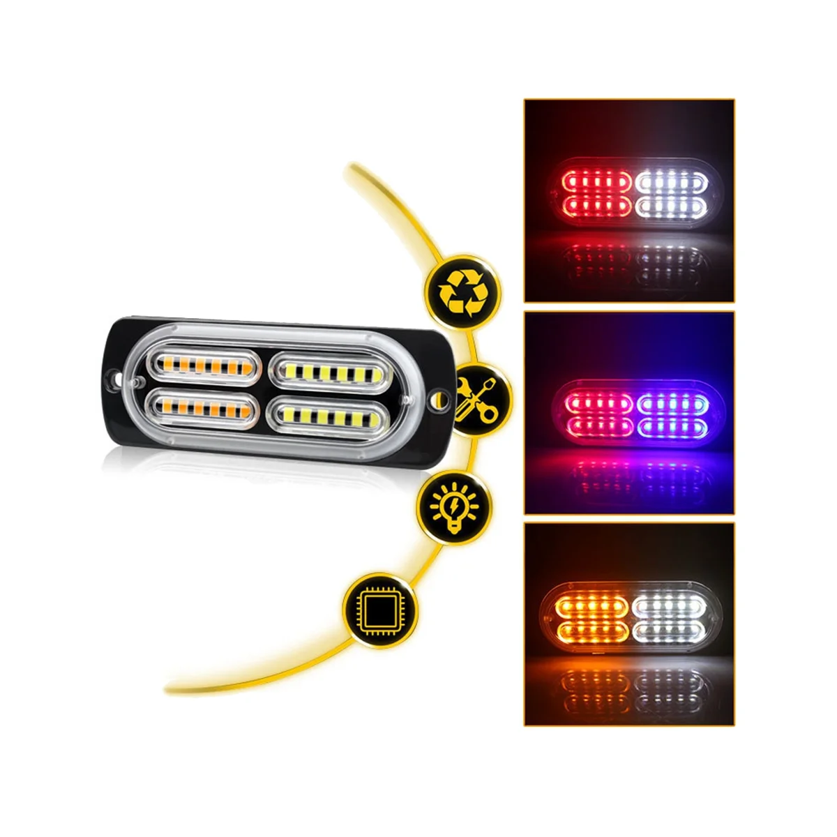 1 буксир 8 в сигнальные огни стробоскоп боковые решетка Синий