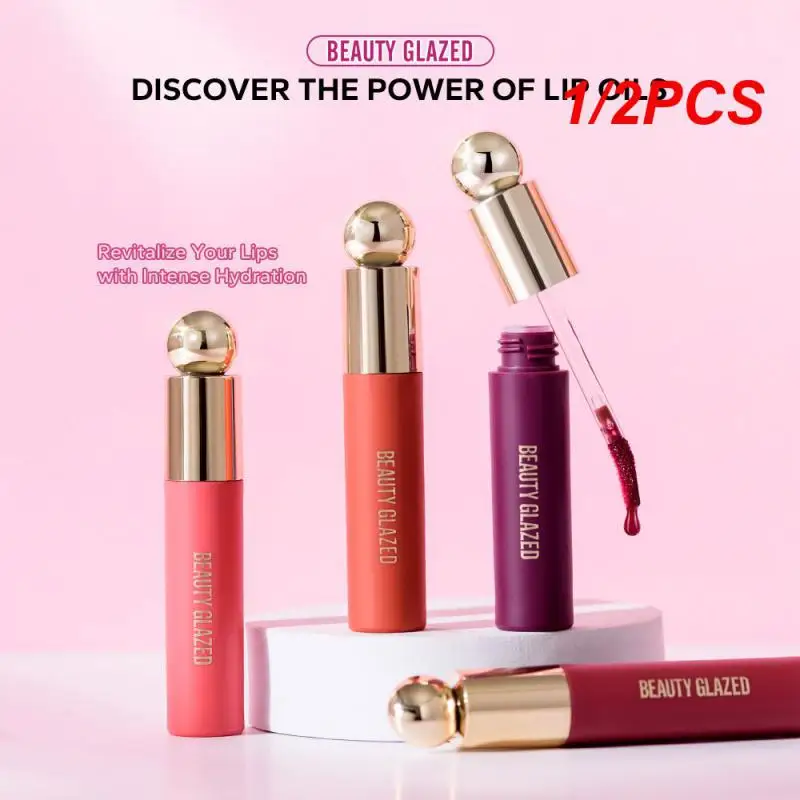 

1/2PCS Lipstick Moisturizing Sweat Resistant Rich Color Lip Glaze Waterproof Mirror Lip Gloss Cosmetic
