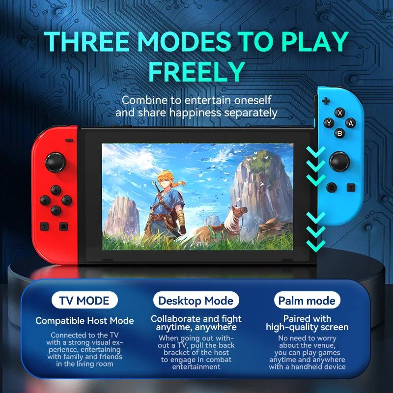 Для Nintendo Switch JOYCON Геймпад BT 5 2 Беспроводной контроллер L/R Джойстик со светодиодом