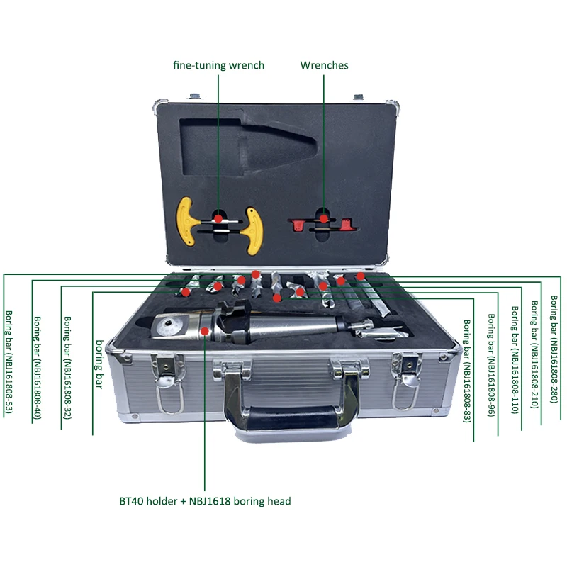 BT30 BT40 Metric Planar Milling Tool Handle NBJ1618 8PCS CNC Holder NBH2084 Lathe Face Cutter