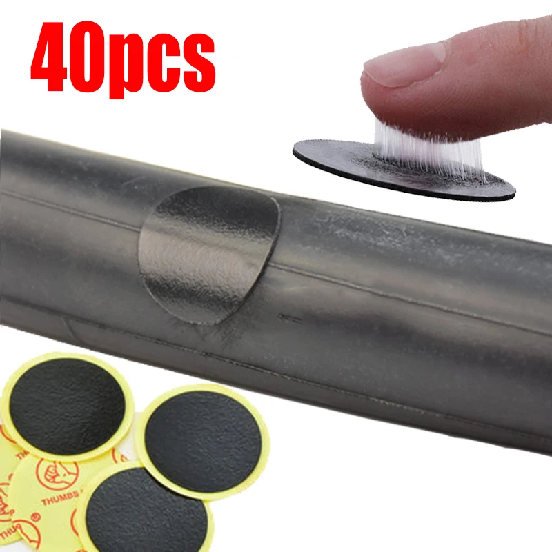

40pcs Bike Tire Repair Tool Tyre Protection No-glue Adhesive Quick Drying Fast Tyre Tube Glueless Patch Mountain Road Bike Fix