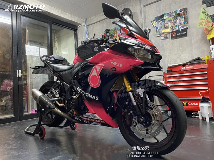 

Injection Mold New ABS Fairings Kit Fit for YAMAHA YZF- R3 2015 2016 2017 2018 15 16 17 18 Bodywork set Pink