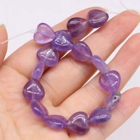 natural stone bead heart shape spacer amethysts bead for jewelry making diy women necklace bracelet accessories