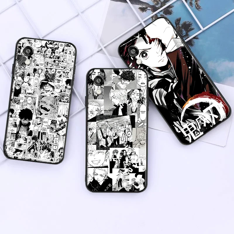 

Anime For Huawei P20 P30 Lite Pro Phone Case Protect Liquid Silicon Carcasa Coque Funda Silicone Cover