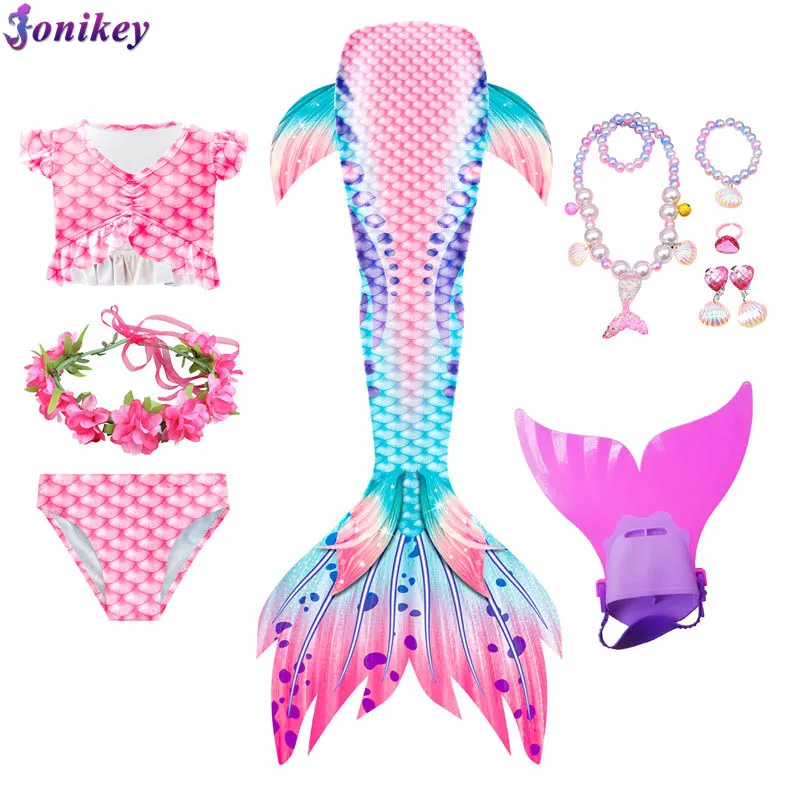 Детский женский костюм Русалочки пляжная одежда для косплея Хэллоуина |