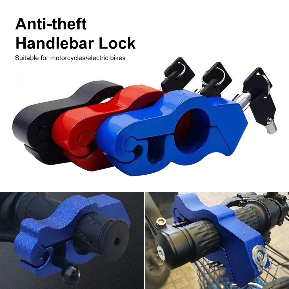 

Motorcycle Handlebar Lock Front Brake Lever Throttle Accelerator Grip Locks Universal Scooter Motor Anti-theft Safety Brake Lock