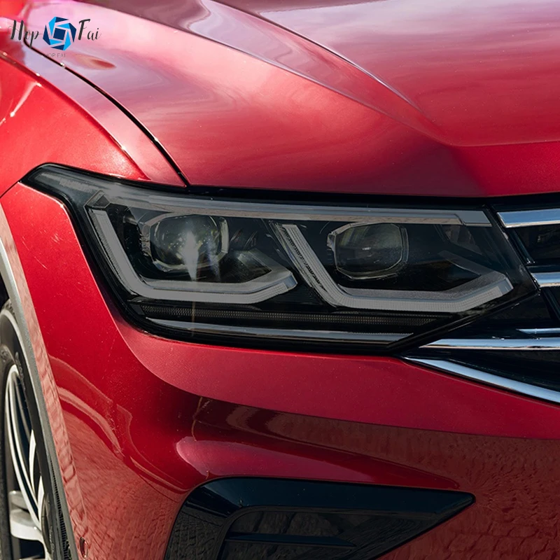 

2 шт., автомобисветильник прозрачные ТПУ наклейки для передних фар Volkswagen VW Tiguan Facelift 2020 2021