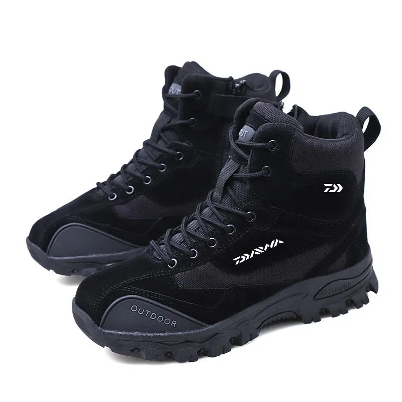 

Winter Tactical Outdoor Sports Fishing Shoes Mens Hunting Hiking Camping Climbing Lace-Up High Comfortable Athletic Footwear