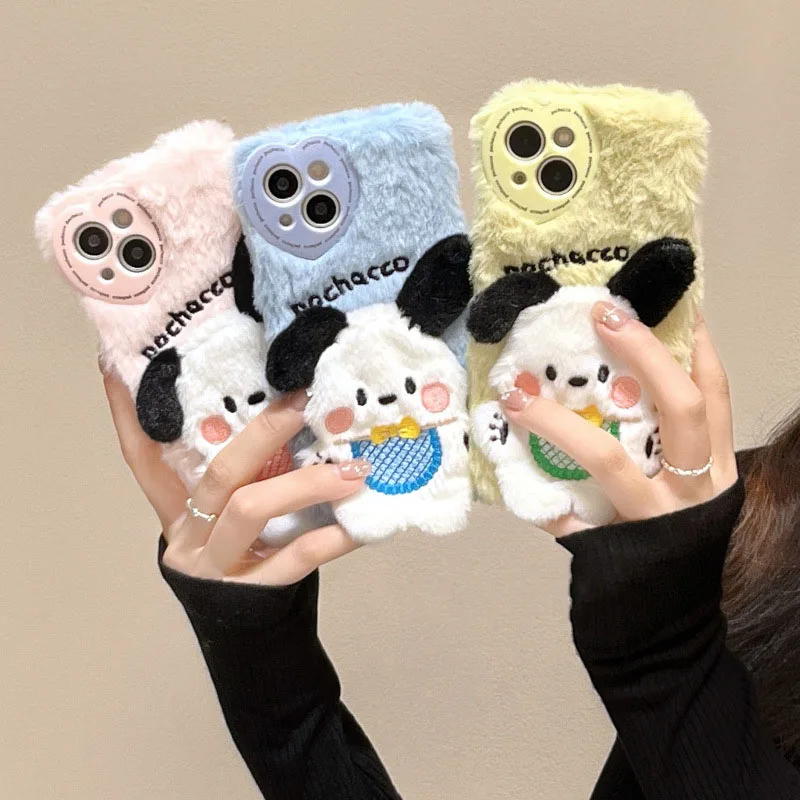 

Kawaii Pachacco Sanrio Plush Phone Case Cartoon Is Applicable To Iphone14Pro Max Phone Case Apple 13Pro Cute 12 Plush 11