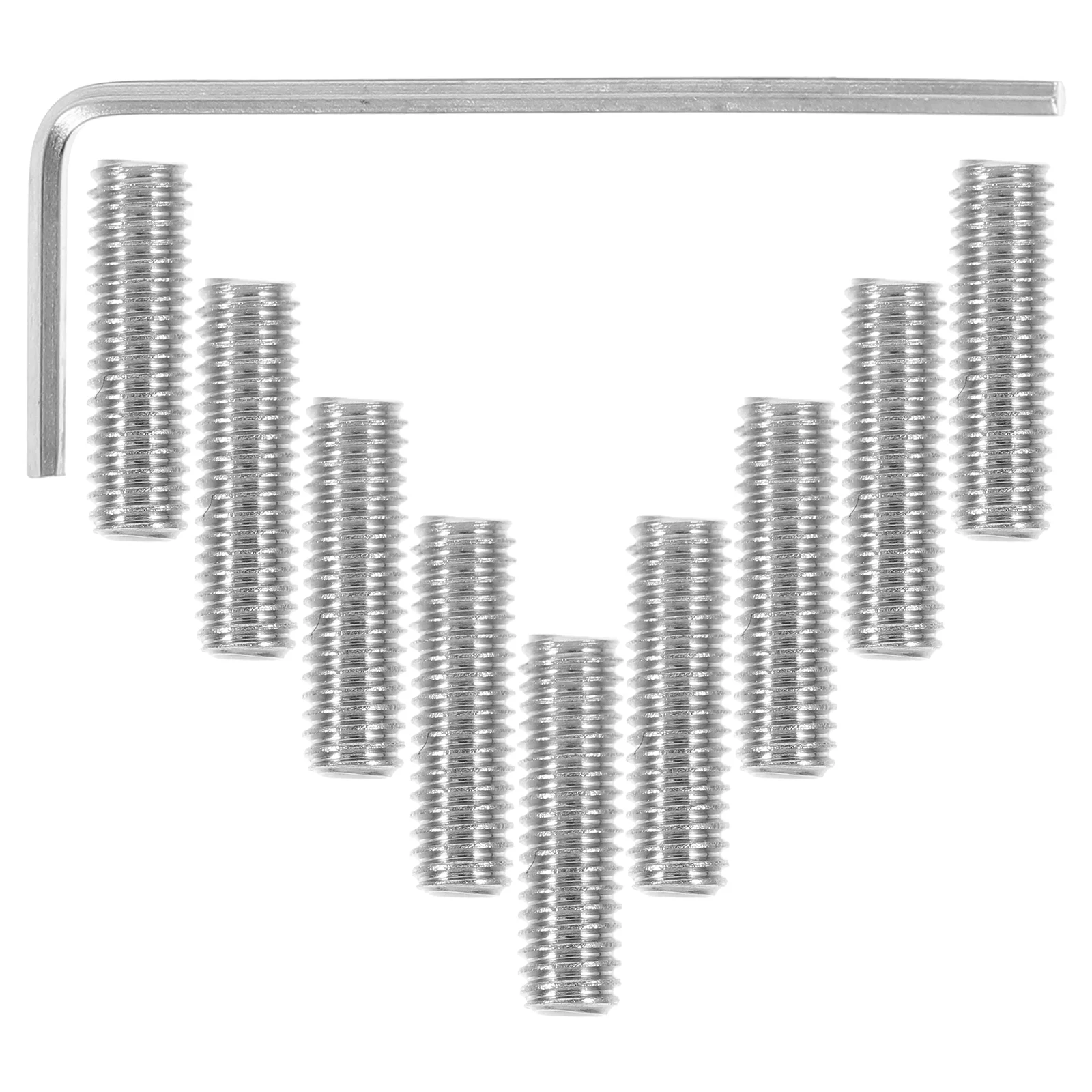 

12 Pcs Bridge Saddles Screws Guitar Accessories Wrench Height Adjustment Fittings Metal