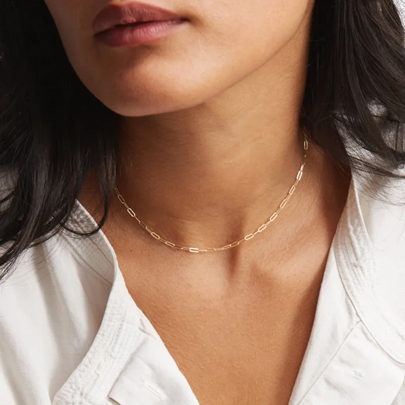 

Stainless Steel Gold-plated Women's Decorative Chain Necklace Neck Chain Charm Jewelry for Women