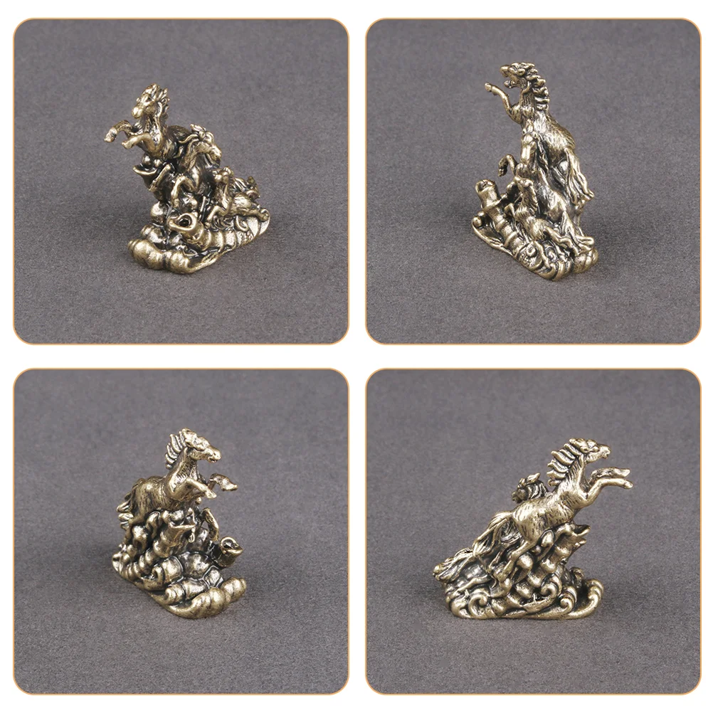 Тысячи лошадей галлопающая фигурка моделирующая медь ремесло латунь винтажная