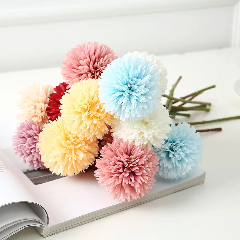 

Dove Simulation Flower Fake Flower Dandelion Onion Ball Wedding Arrangement Home Decoration Placement Small Ball Chrysanthemum