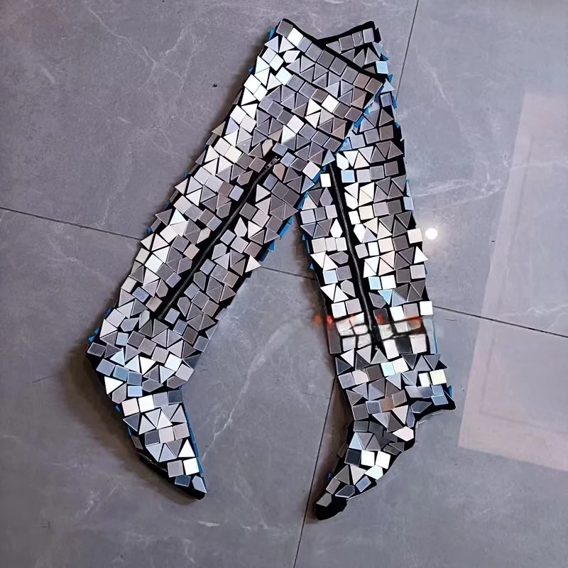 Блестящий Золотой Серебряный атмосферный зеркальный чехол с блестками Длинные