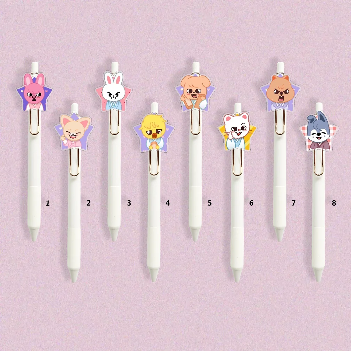 Фото Ручка-стилус SKZOO Periphery Cartoon Press The Neutral Pen Signature Pen с изображением SKZ Felix, HyunJin, Bang Chan, Woojin, Changbin, Lee Know, Han Seungmin №4