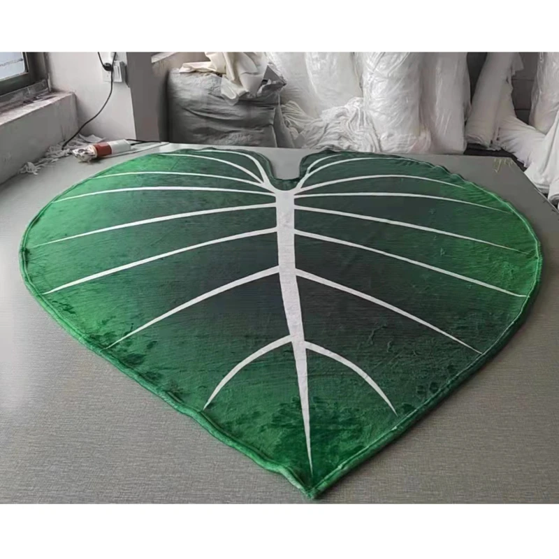 

Large Leaf Blanket Soft Leaves Flannel Leaf Blankets for Beds Sofa Cozy Beach Blanket Funny Birthday Gift Vein Shaped 2022
