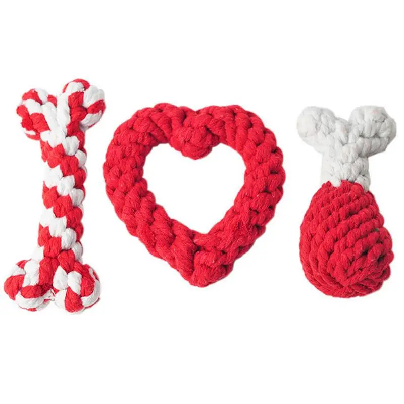 

Puppy Dog Pet Rope Toys Large Dog Toys 3 Nearly Indestructible Chewing Ropes Prevents Lack Of Exercise Teething Safe And Clean