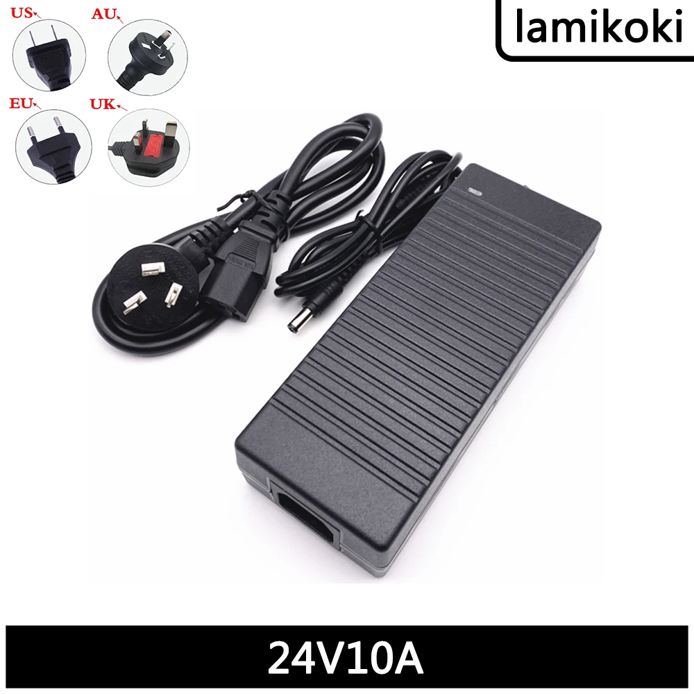 Адаптер питания 24 В 10 А переключатель с охлаждающим вентилятором - купить по