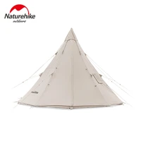 naturehike camping cotton tent waterproof 5 8 person winter tent outdoor hiking large space shelter galmping pyramid tent