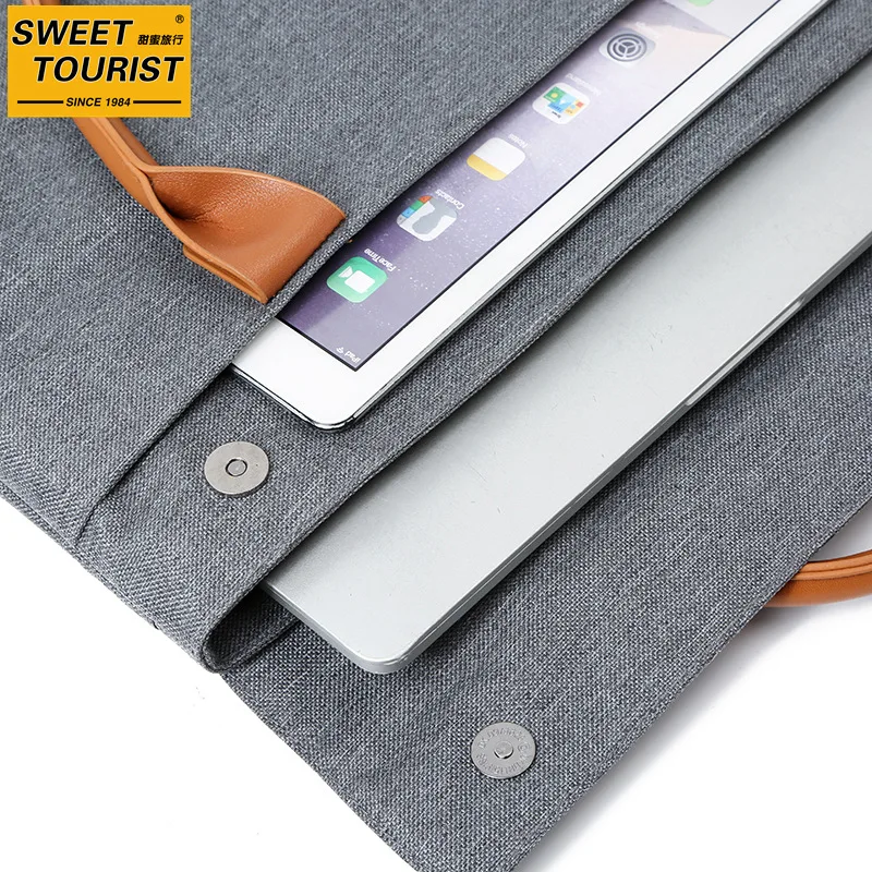 15-inch Fashionable And Simple Laptop Bag, Ins Style Unisex Briefcase, Lightweight Business Handbag For Office Use